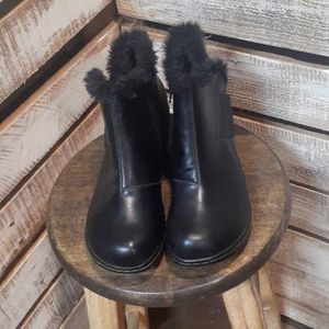 Black faux fun JBU Booties.